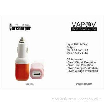 CE FCC ROHS Single USB Car Charger 1.0 A For Sony  / Ninten